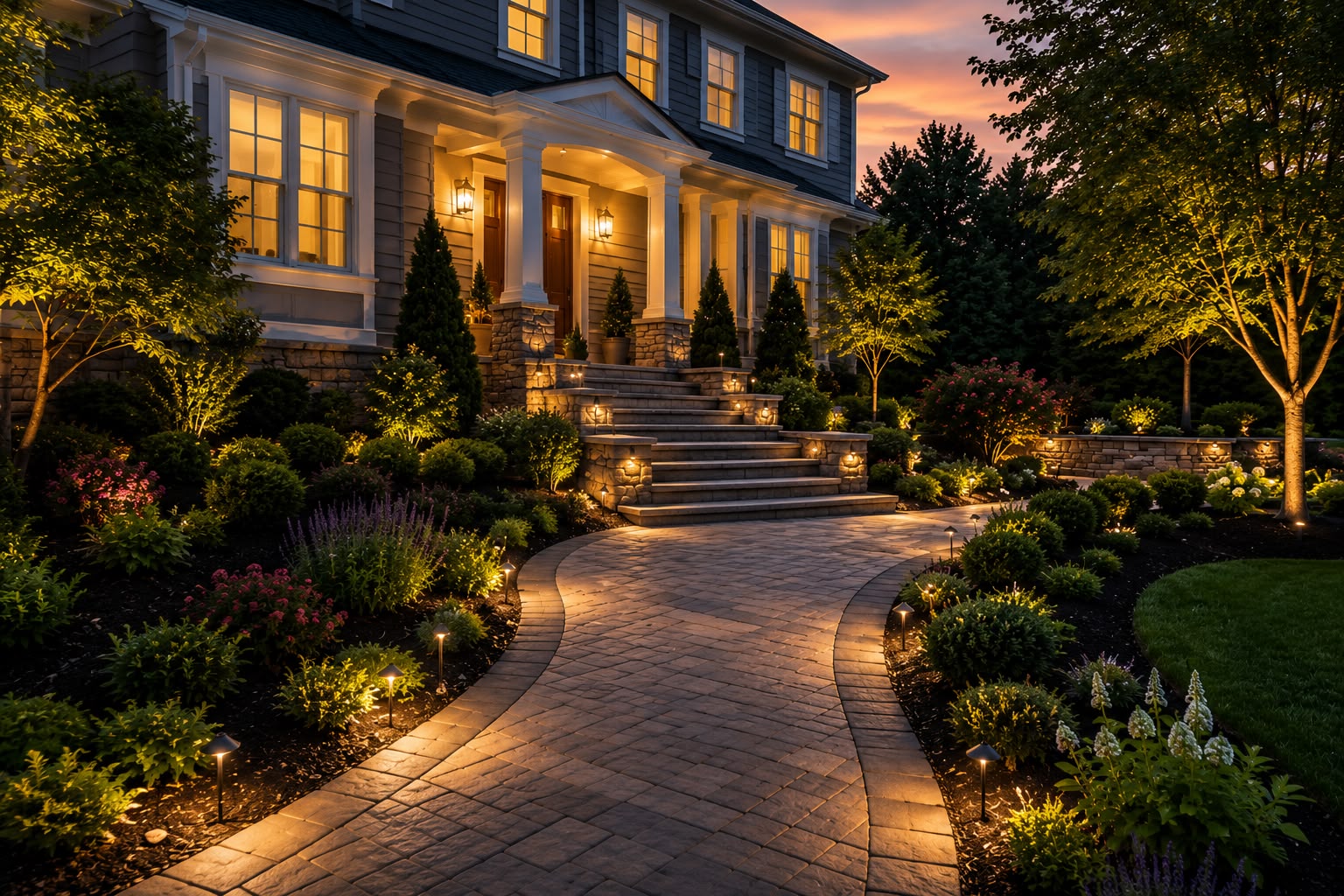 Beautiful landscaped garden